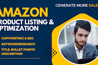 do amazon product listing and optimization with complete keyword research