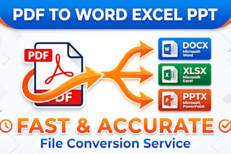 expert file conversion services, PDF to word, excel, powerpoint, and more