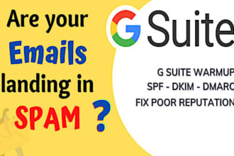 fix g suite email deliverability and increase email reputation by warmup