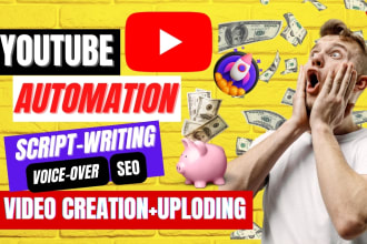 make automated youtube video, ranking cashcow faceless videos maker uplod