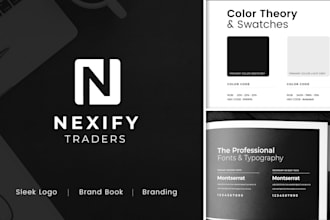 do sleek logo and brand book design