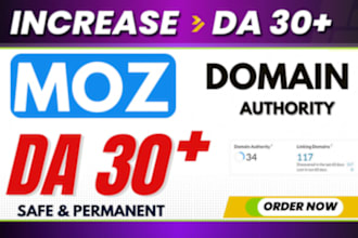 increase domain authority moz da 30 plus