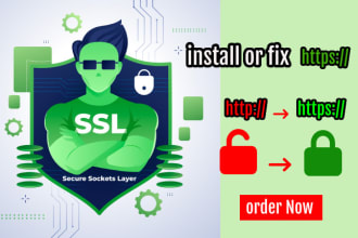 install or fix ssl certificate http to https on your web server and website