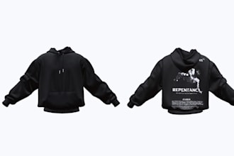 create hoodie mockups for oversized and normal fits