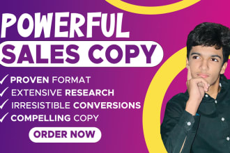 superbly do copywriting for sales, landing pages, emails and ads