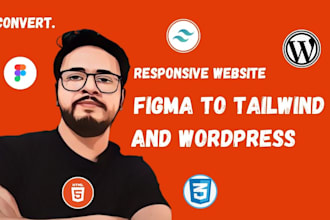 convert figma to HTML, figma to tailwind CSS, and wordpress