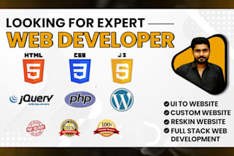 be your front end web developer using react, js HTML5 , CSS