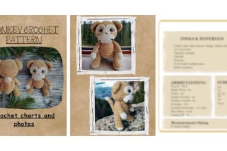 write crochet patterns of amigurumi toys with chart and picture