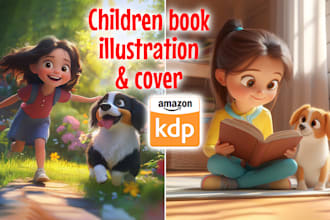 draw african american children story book illustration
