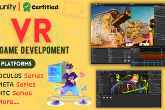 design and develop custom VR games and applications in unity