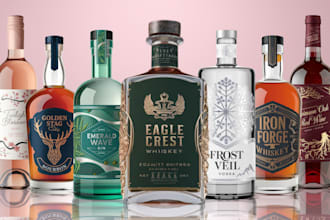 do label logo for wine beer beverage vodka whiskey gin tequila rum and drinks