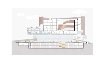create 2d sectional perspectives sections and render it as per your design