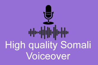 do high quality somali voiceover within 24 hours