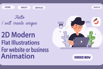 design flat vector illustration for website app animation
