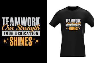 create custom typographic and retro t shirt design