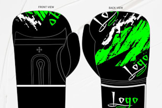 create custom boxing gloves design with professional concept