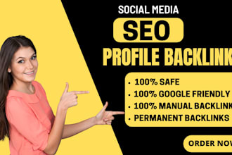 do 100 SEO profile backlinks from high da pa authority
