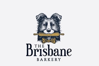 create a contemporary dog logo using open source resources
