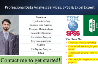 do data analysis using excel and spss