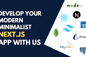 build modern minimalist web app with nextjs and tailwind css