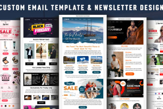 do responsive mailchimp and klaviyo email templates and newsletter design