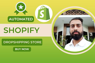 create automated shopify dropshipping store, shopify website