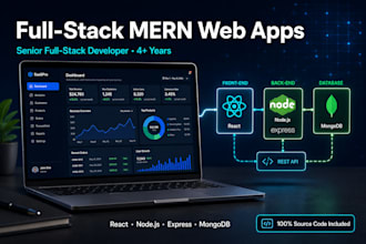 develop a full stack mern web app with react node mongodb