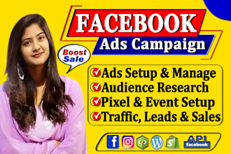 be your facebook and instagram ads campaign manager, run shopify ,fb ads