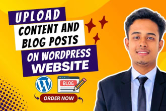 upload content and blog posts as wordpress virtual assistant