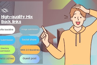 manually build high quality mix backlinks for your website