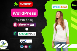 create a dynamic wordpress website with elementor pro and crocoblock