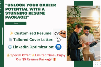 career change resume cover letter and linkedin optimization