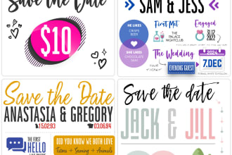 design an infographic type save the date for your wedding