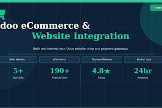 build and integrate your odoo website and ecommerce store