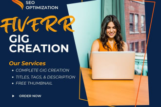 write fiverr gig with gig picture, gig SEO description expert gig optimization