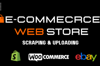 scrape any webstore or website products, make shopify woocommerce csv