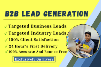 do USA targeted b2b lead generation and linkedin leads generation any industry