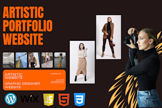 build  artistic, graphic designer portfolio website like only fan website