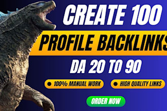 create 100 branded profile links SEO backlinks