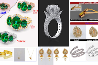 do  jewelry retouching, image editing and background removal