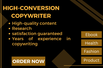 yours ebook health fashion and product description copywriter