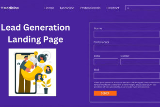 build stunning lead capture landing page or one page wordpress website