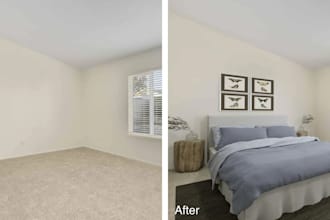 do virtual staging renovations, existing to proposed space transformation