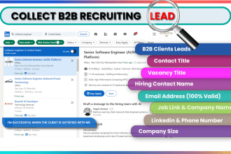 build b2b recruiting lead generation for any industry