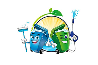 create a cleaning, carpet care, home improvement and maintenance logo for you