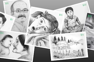 draw pencil sketch from your photo