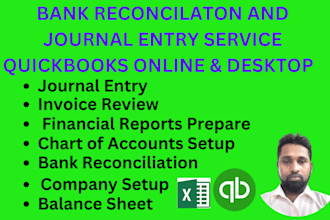do bookkeeping and bank reconciliation with quickbooks online and desktop