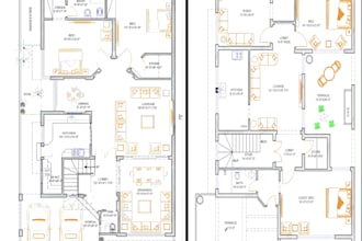 create 2d autocad drawings of houses and buildings