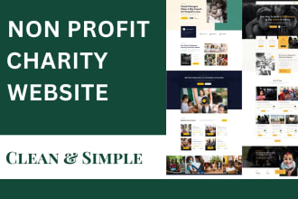 design non profit and charity websites using wordpress elementor
