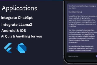 develop openai, dalle, chat gpt, llama 2 app for mobile